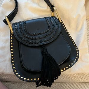 Chloe calfskin black Hudson bag